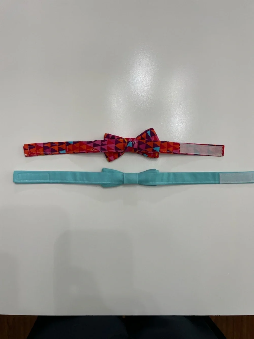 Summer Multicolor Geometric Bow Tie & Light Blue Bow Tie